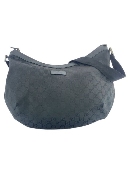 Gucci Handbags - ★SOLD★ Gucci Black Silver GG Canvas Leather Crossbody Shoulder Bag